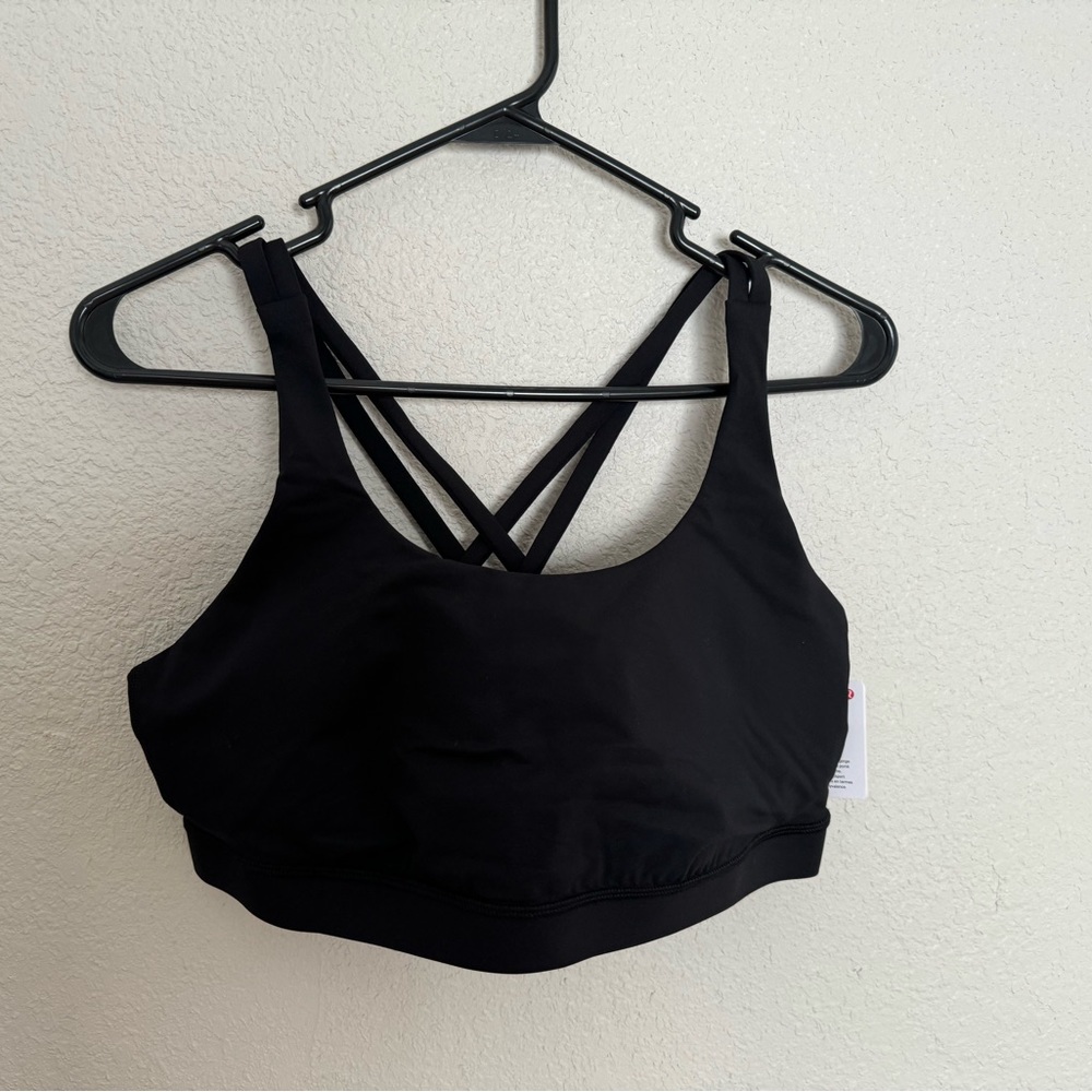 lululemon black energy sports bra (size 12)